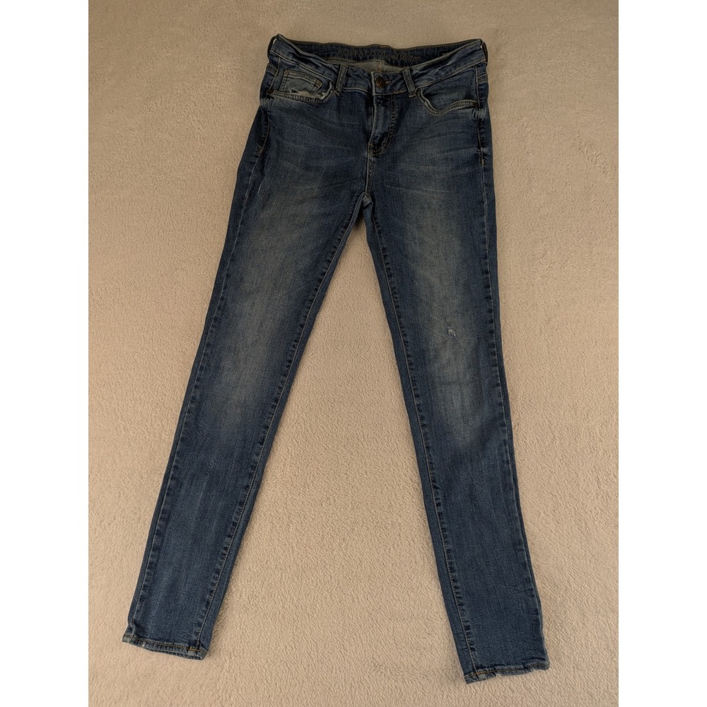Buffalo David Bitton Faith Skinny Jeans Womens 31 Mid Rise Stretch Blue Denim